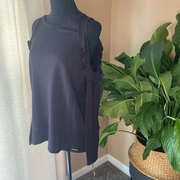 Michael Kors Ruffle Cold Shoulder Top - Picture 2 of 4